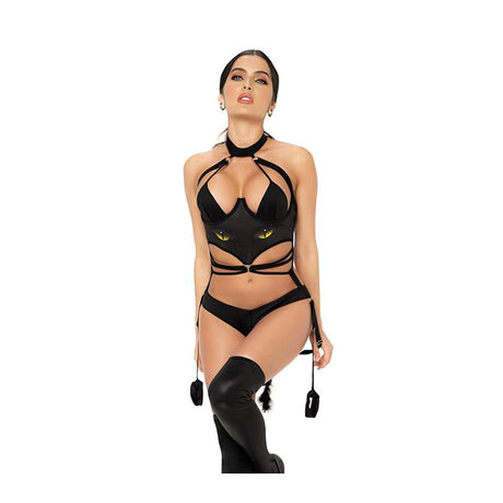 Cat Girl Bodysuit w/Attached Wrist Straps