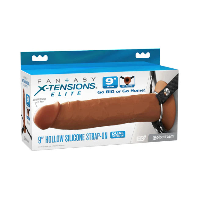 9 Inch Hollow Silicone Dildo Strap On Harness