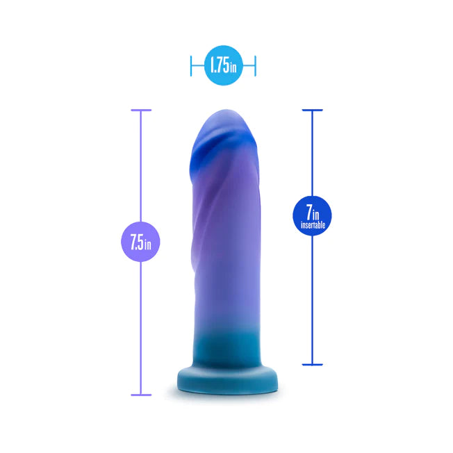 Avant Midnight Rendezvous Silicone Dildo - Ocean Blue