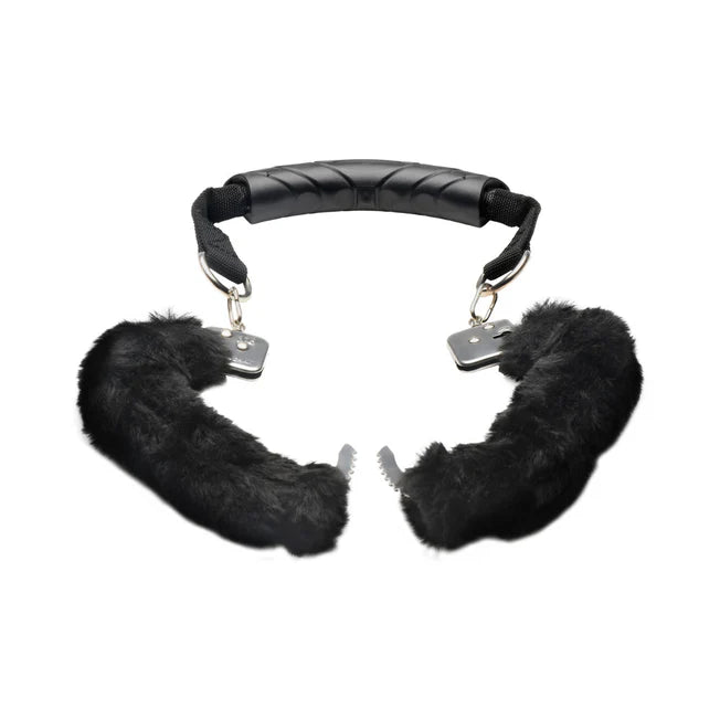 Master Series The Handler Furry Handcuffs With Handle.