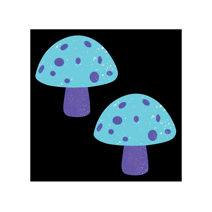 UV Reactive Glittered Mushroom Pasties
