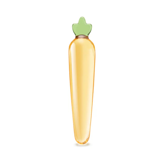 Bunny's Secret 7.25 in Carrot Glass Dildo