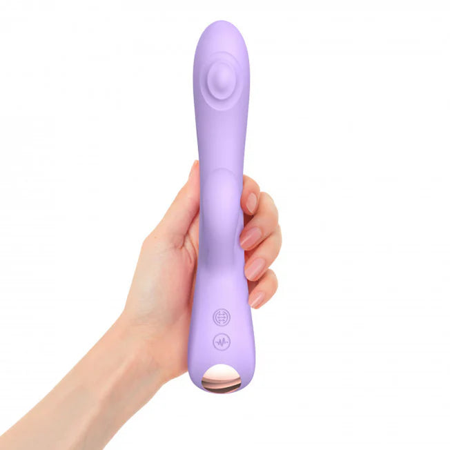 Bunny & Clyde Tapping Dual Stimulator Vibrator - Purple