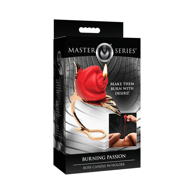 Unscented Rose Drip Candle And Holder