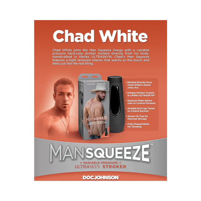 Chad White Man Squeeze Ass Stroker