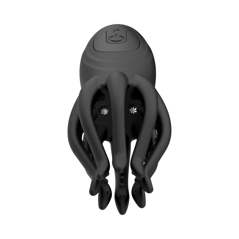 Black squid like silicone masturbator for men