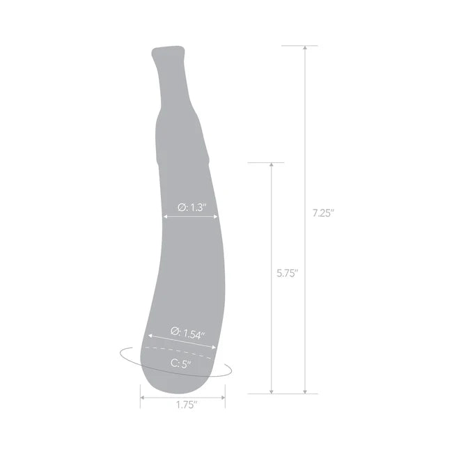 Eggplant Ecstasy 7.25 in Glass Dildo