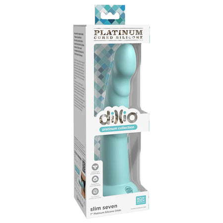 Dillio Slim Seven 7 in. Platinum Silicone Dildo - All Colors