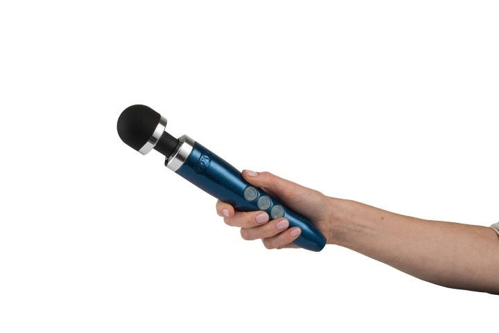 Doxy Die Cast 3R Rechargeable Compact Wand Vibrator - Blue Flame