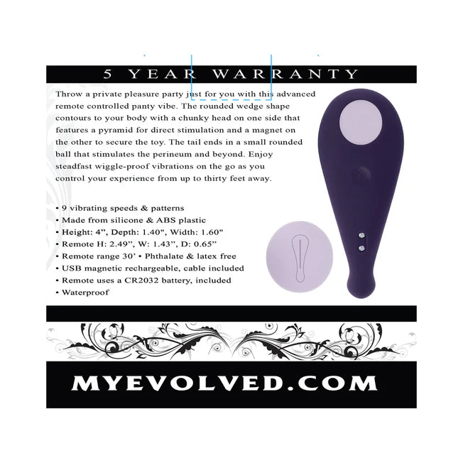 Evolved Panty Party Remote Controlled Panty Vibrator
