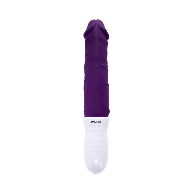 Evolved Plum Thrust Rechargeable Thrusting Vibrator Dildo
