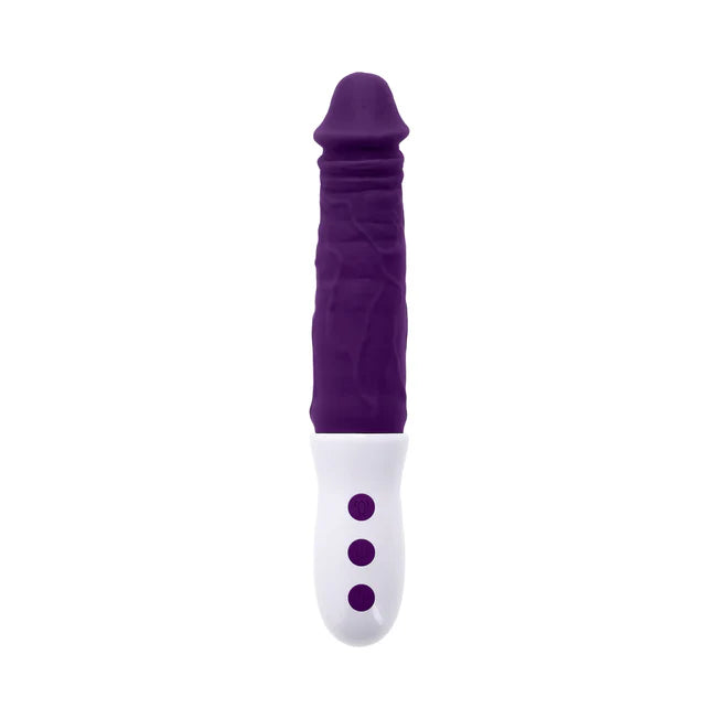 Plum Thrust Rechargeable Thrusting Vibrator Dildo