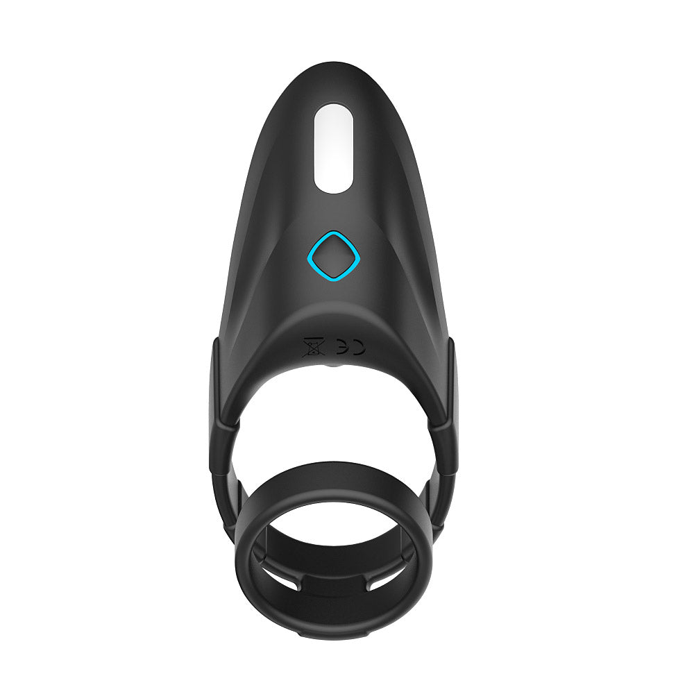 Forto F-48: Silicone Perineum Vibrating Double Cockring