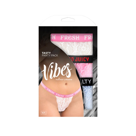 Tasty Vibes Laces Thong Panty 3 Pack - O/S