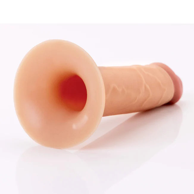 Hollow Silicone Strap-On 8 in. Light/Tan