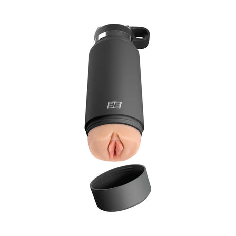 PDX Plus Fuck Flask Discreet Bottle Stroker Light - Grey