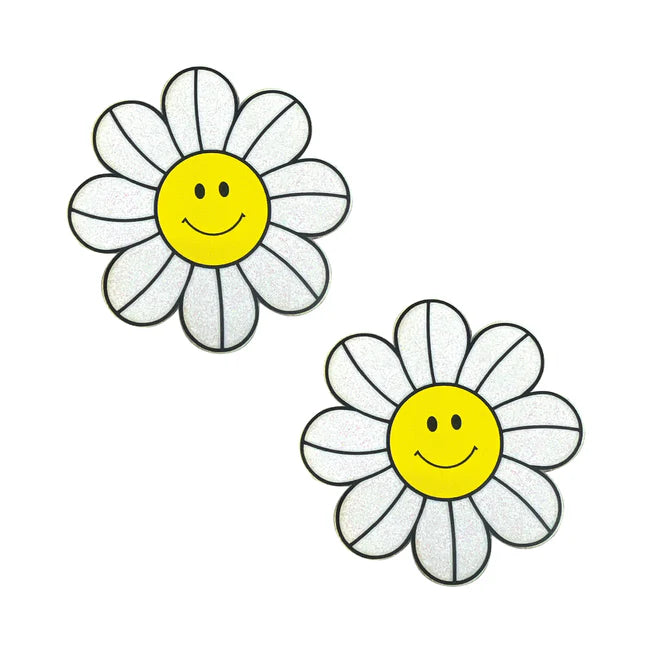 Glittered Smiley Daisy Pasties