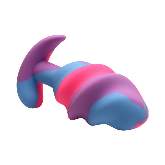 Large Unicorn Swirl Silicone Butt Plug