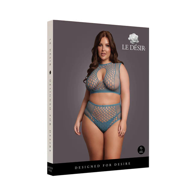 Le Desir Duo Net Key-Hole Bra Set Queen Sizes