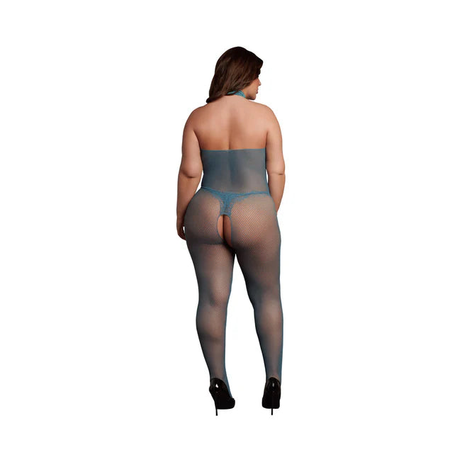 Le Desir Fishnet and Lace Bodystocking Queen Sizes