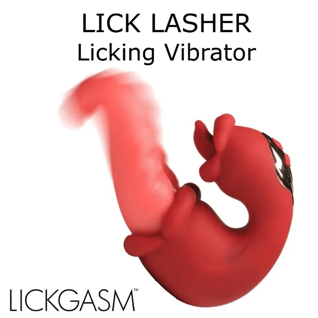 Lick Lasher Licking Vibrator Creature Tongue Vibe in red
