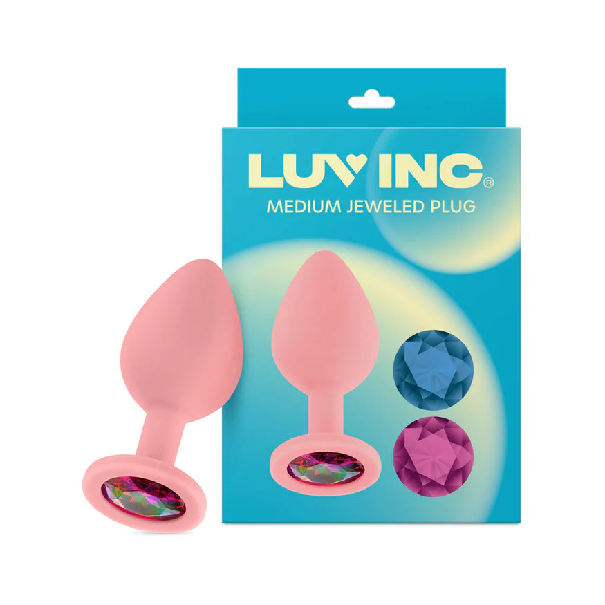Luv Inc JP32 Jeweled Plug With 3 Stones - Medium