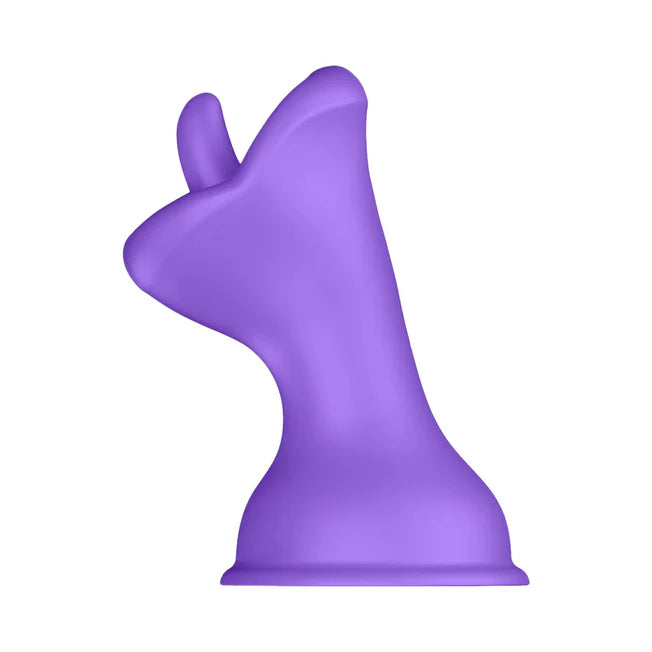 purple silicone vibrator with a tongue
