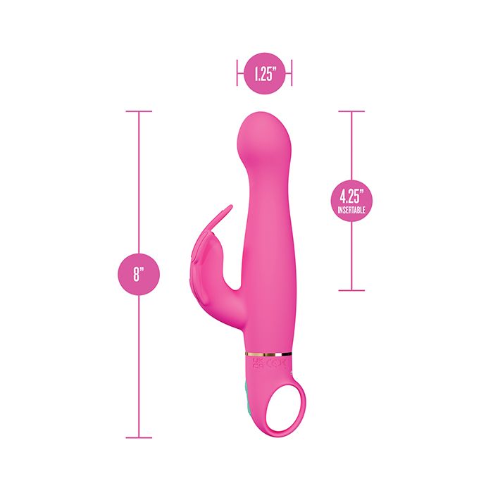 Aria Naughty AF 2.0 Pink Rechargeable Rabbit Bunny Dual Stimulator Vibrator by Blush