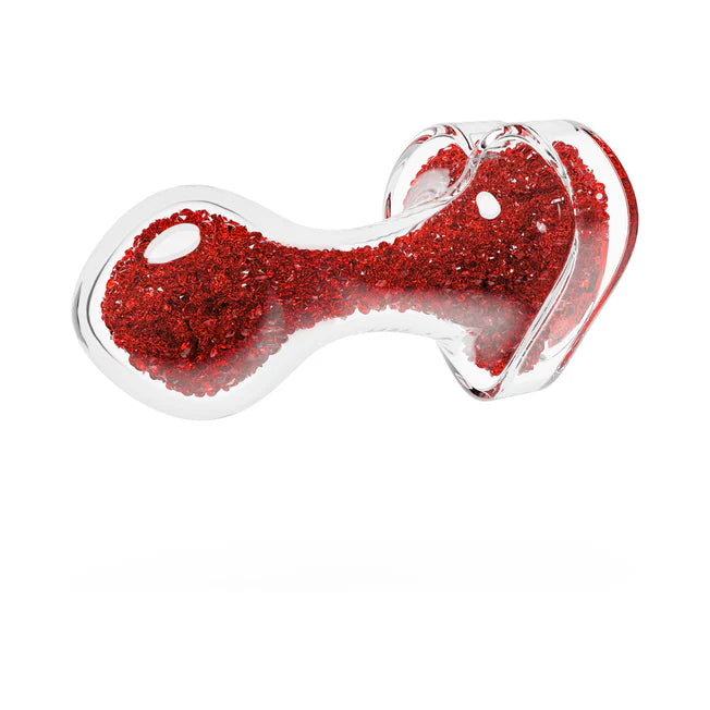 Lustre Red Heart Glass Plug