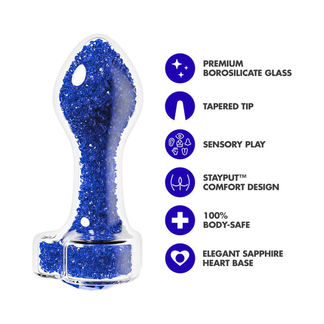 Oh My Gem Prestige Blue Glass Anal Plug