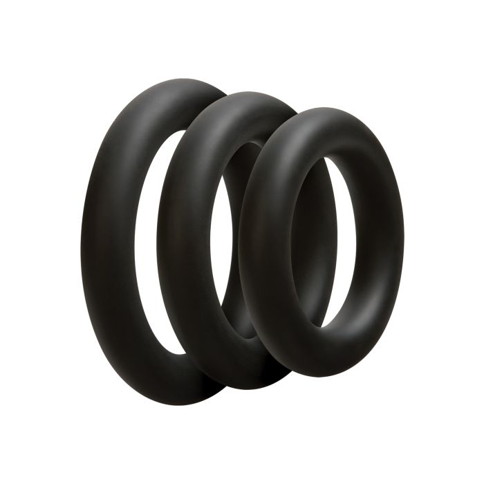 OptiMALE 3 Thick Cockring Set – Black