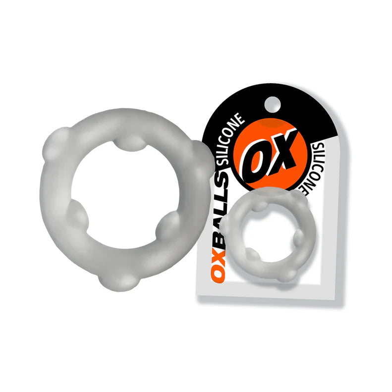 oxballs super stretchy clear silicone cockring called oxballs spinner