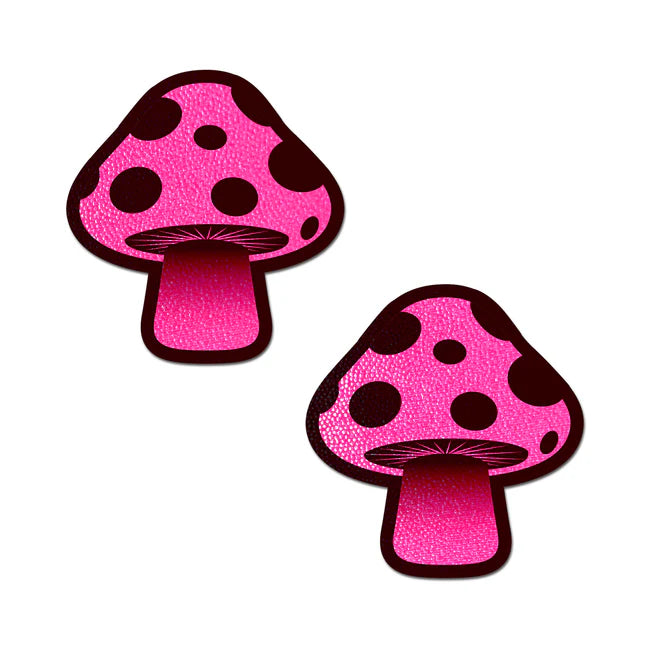 Neon Pink Mushroom Nipple Pasties