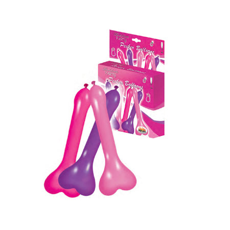 Pecker Balloons Assorted Colors - 6 pack