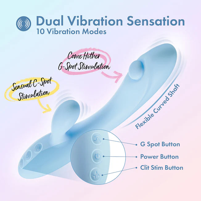 baby blue silicone dual stimulator