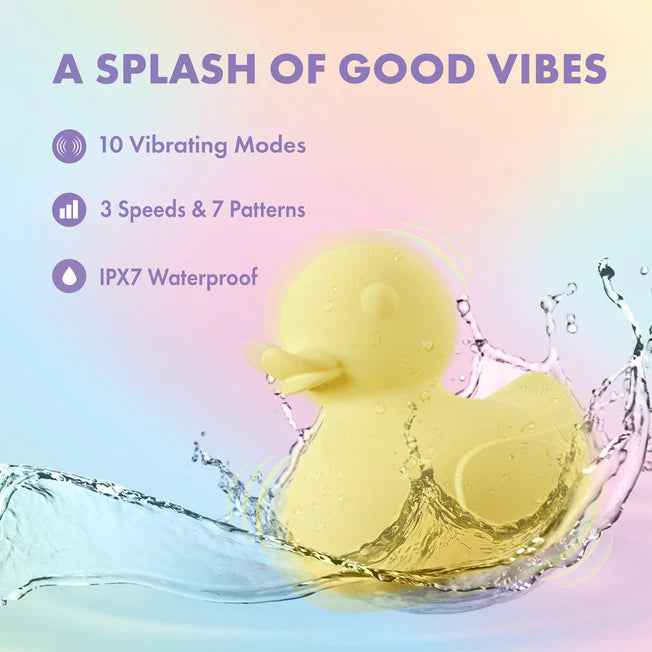 Play With Me Splash Yellow Silicone Duck Vibrator