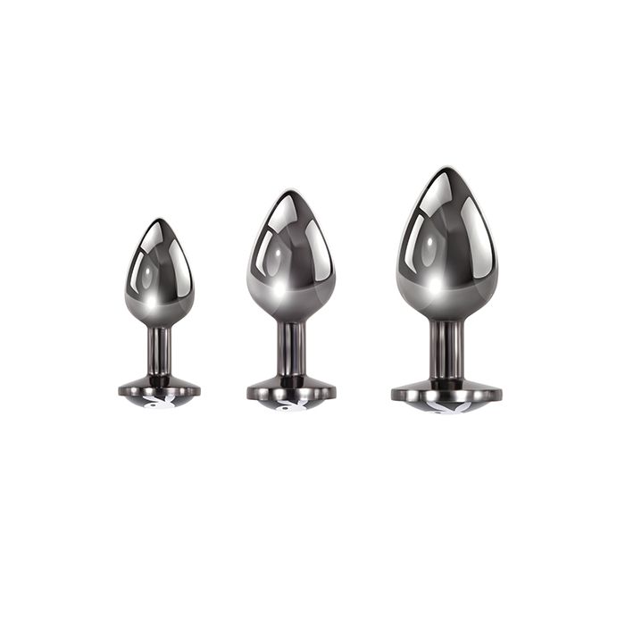 Playboy Pleasure 3 Ways Metal Butt Plug Set