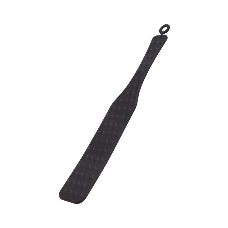 black silicone bdsm paddle with studded pattern for impact play