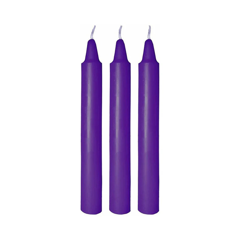 3 pack of purple drip candles