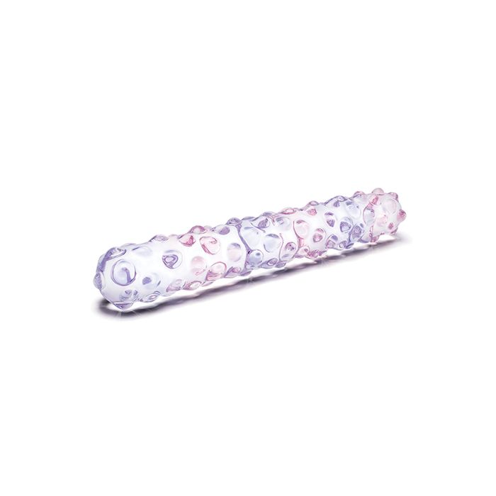 Purple Rose Nubby Glass Dildo 9 inch