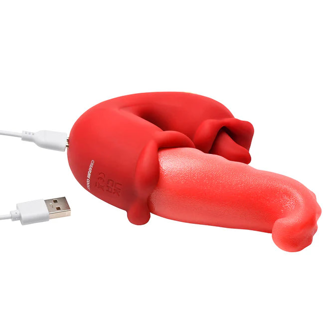 Lick Lasher Licking Vibrator Creature Tongue Vibe in red