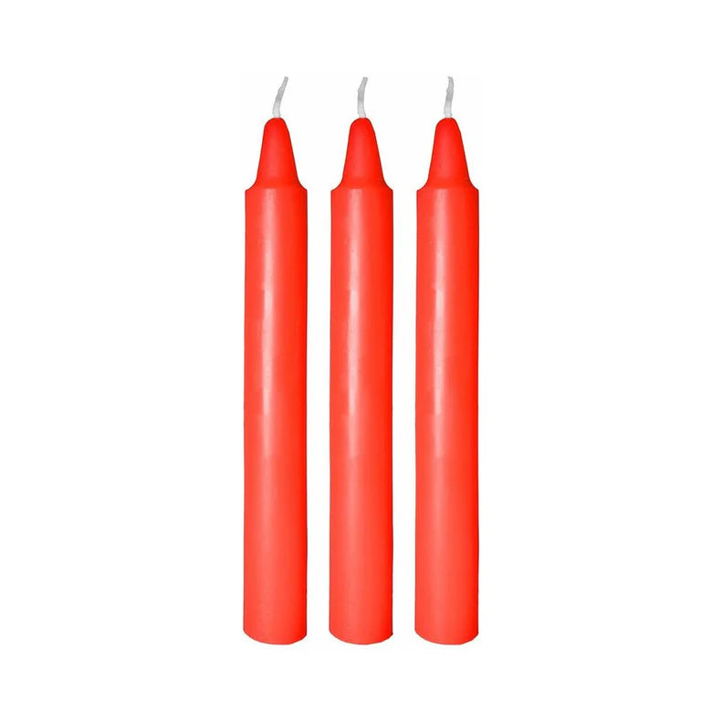 3 pack of red drip candles