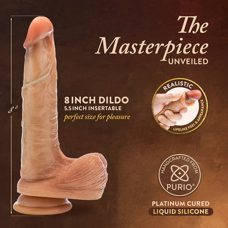 Renaissance DaVinci Realistic Sliding Foreskin Dildo 8 Inch