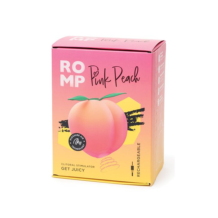The box the Romp Pink Peach comes in