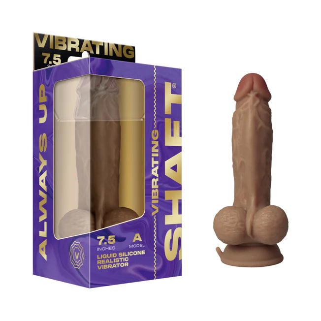 Shaft Model A Vibrating Silicone 7.5 inch Dildo