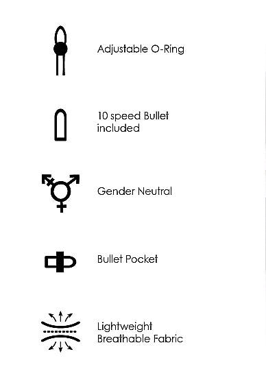 Vibrating Strap-on Thong with Removable Rear Straps - All Sizes