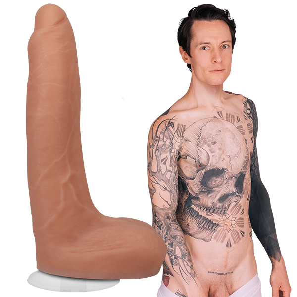 Signature Cocks Owen Gray 8 in. Dual Density Silicone Dildo