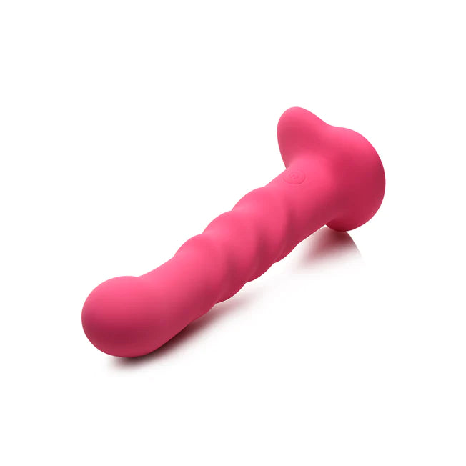 Simply Sweet 7 inch Ribbed Vibrating Dildo