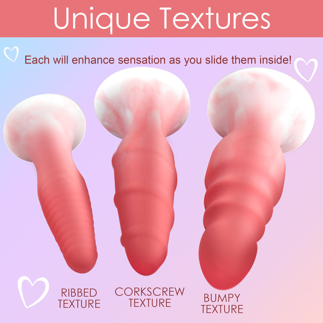 Simply Sweet Silicone Butt Plug Set - All Colors