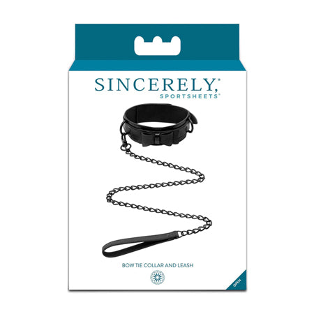 Sincerely Black Bow Tie Collar and Leash